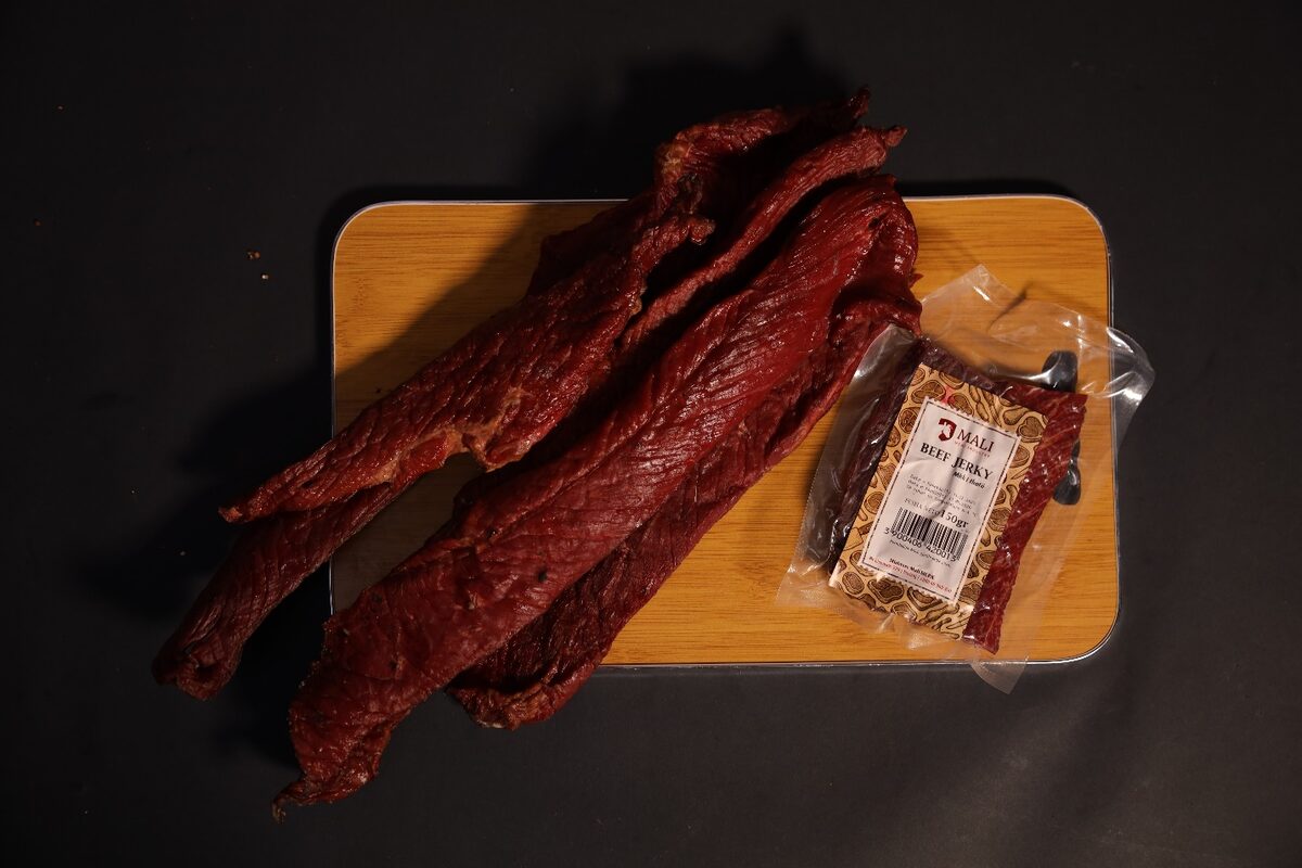 Beef Jerky, dried beef strips